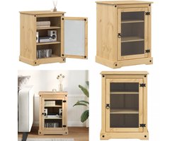 vidaXL Hifi-meubel Corona 60x50x82 cm massief grenenhout - Hifi-kast - Hifi-kasten - Stereo-kast - Stereokast