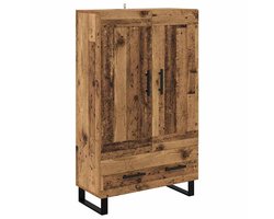 vidaXL - Highboard - met - lade - Oud - Hout - 69,5 - x - 31 - x - 115 - cm - Bewerkt - hout