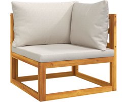 vidaXL Hoekbank Acaciahout - Sectioneel - Met Kussens Hoekbank - Tuinset - Tuinbank - Acacia Hout - Outdoor Furniture