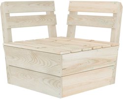 vidaXL - Hoekbank - sectioneel - pallet - geïmpregneerd - vurenhout