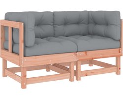 vidaXL Hoekbank Set met Kussens - Douglashout Hoekbank - Lounge Set - Tuinset - Hout - Douglas