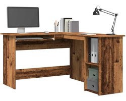 vidaXL Hoekbureau - 120x140x75 cm - Oud Houtkleurig Hoekenbureau - Bureaus - Kantoormodule - Schrijfbureau - Home Office