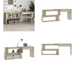 vidaXL - Hoekbureau - 200x50x76 - cm - bewerkt - hout - sonoma - eikenkleurig
