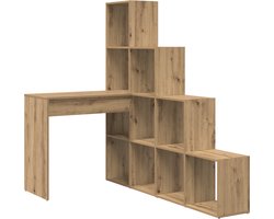 vidaXL - Hoekbureau - artisanaal - eikenkleurig - 101.5 - x - 149.5 - x - 149.5 - cm