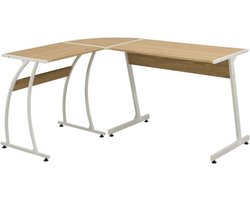 vidaXL - Hoekbureau - L-vormig - eikenhout