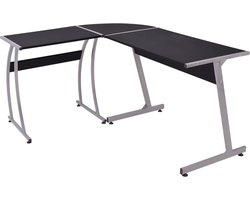 vidaXL - Hoekbureau - L-vormig - zwart