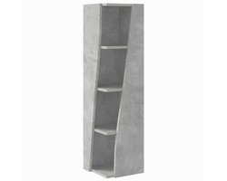 vidaXL - Hoekkast - 27,5x27x102cm - Bewerkt - hout - Beton - Grijs
