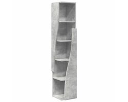 vidaXL - Hoekkast - 27,5x27x140cm - Bewerkt - hout - Beton - Grijs