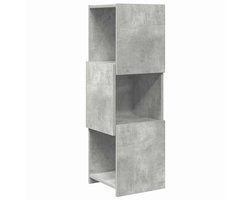 vidaXL - Hoekkast - 30,5x30x95cm - Bewerkt - hout - Beton - Grijs