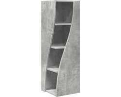 vidaXL - Hoekkast - 32x32x102cm - Bewerkt - hout - Beton - Grijs