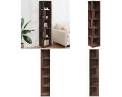 vidaXL Hoekkast 33x33x164,5 cm bewerkt hout bruin eikenkleur - Hoekkast - Hoekkasten - Hoek Kast - Opslagkast