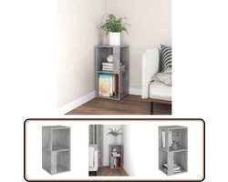 vidaXL Hoekkast - 33x33x67 cm - Bewerkt hout - Grijs Hoekkast - Betongrijs - Houten Kast - Designkast - Opslagruimte