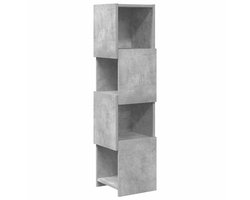 vidaXL - Hoekkast - Beton - Grijs - 25,5x25x102cm - Bewerkt - hout