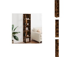 vidaXL Hoekkast - Hoekkasten - Hoek Kast - Opslagkast - Hoekkast 33x33x164,5 cm bewerkt hout gerookt eikenkleurig