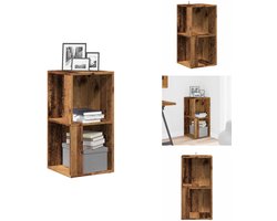 vidaXL Hoekkast - Hoekkasten - Hoek Kast - Opslagkast - Hoekkast 33x33x67 cm bewerkt hout oud houtkleurig