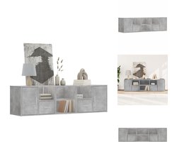 vidaXL Hoekkast - Hoekkasten - Hoek Kast - Schappenkast - Hoekkast 160x40x45 cm bewerkt hout betongrijs