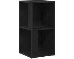 vidaXL - Hoekplanken - Zwart - Eiken - 33 - x - 33 - x - 67 - cm - Bewerkt - hout