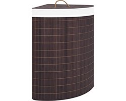 vidaXL - Hoekwasmand - 60 - L - bamboe - bruin