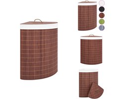vidaXL Hoekwasmand - Hoekwasmanden - Hoek Wasmand - Hoek Wasmanden - Hoekwasmand 60 L bamboe bruin