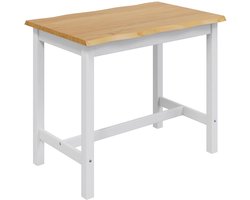vidaXL - Hoge - Bartafel - EKAI - Wit - 112 - x - 70 - x - 91 - cm - Massief - grenenhout