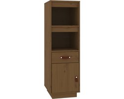 vidaXL - Hoge - kast - 34x40x108,5 - cm - massief - grenenhout - honingbruin