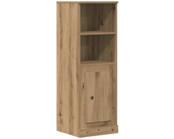 vidaXL - Hoge - kast - 36x35,5x103,5 - cm - bewerkt - hout - artisanaal - eikenkleurig