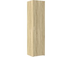vidaXL - Hoge - kast - 45x42,5x185 - cm - bewerkt - hout - sonoma - eikenkleurig