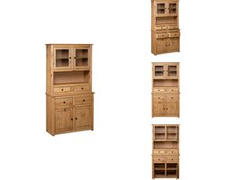vidaXL Hoge Kast - Hoge Kasten - Kast - Kasten - Hoge kast Panama Range 93x40,5x180 cm massief grenenhout