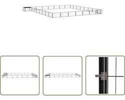 vidaXL Hondenhok - Hondenenkel - Hondenkennel 32 panelen 100x50 cm gepoedercoat staal zwart - Buitendogshelter - Metalen Hondenuitlaat - Hondenverblijf
