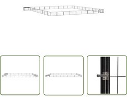 vidaXL Hondenhok - Hondenenkel - Hondenkennel 40 panelen 100x50 cm gepoedercoat staal zwart - Hondenverblijf - Buitendogshelter - Metalen Hondenkennel