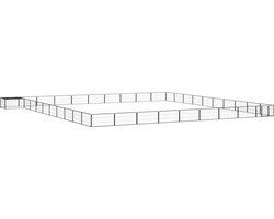 vidaXL - Hondenkennel - 40 - panelen - 100x50 - cm - gepoedercoat - staal - zwart