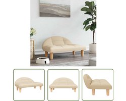 vidaXL Hondenkooi - Hondentent - Hondenmand 70x52x30 cm stof crèmekleurig - Hondenmand - Hondenbed - Klein Hond