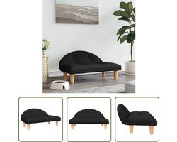 vidaXL Hondenkooi - Hondentent - Hondenmand 70x52x30 cm stof zwart - Hondenmand Klein - Hondenmand Zwart - Hondenmand Stoffen