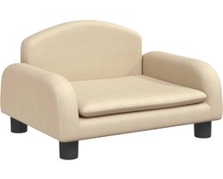 vidaXL - Hondenmand - 50x40x30 - cm - stof - crèmekleurig