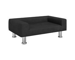 vidaXL - Hondenmand - 70x45x26,5 - cm - fluweel - zwart