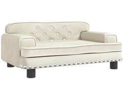 vidaXL - Hondenmand - 70x45x30 - cm - fluweel - crèmekleurig