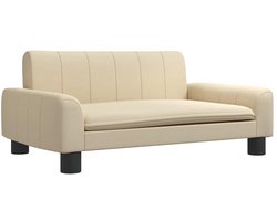 vidaXL - Hondenmand - 70x45x30 - cm - stof - crèmekleurig