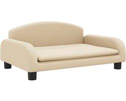 vidaXL - Hondenmand - 70x45x30 - cm - stof - crèmekleurig