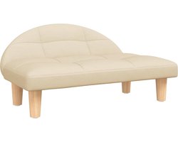 vidaXL - Hondenmand - 70x52x30 - cm - stof - crèmekleurig