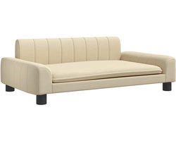 vidaXL - Hondenmand - 90x53x30 - cm - stof - crèmekleurig