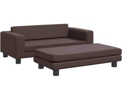 vidaXL - Hondenmand - met - verlengstuk - 100x50x30 - cm - kunstleer - bruin