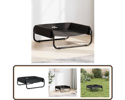 vidaXL Hondenmand - Verhoogd - Oxford Stof - Antraciet Verhoogd Hondenbed - Verhoogde Hondenbedden - Honden Stretcher - Verhoogd Hondenbed