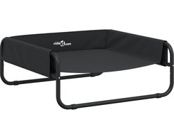 vidaXL - Hondenmand - verhoogd - oxford - stof - en - staal - antracietkleurig