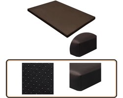 vidaXL Hondenmat - Plat Vierkant M - Bruin - 80x60cm Hondenmand - Hondenmatras - Hondenbed - Honden Accessoires - Dieren Kussen