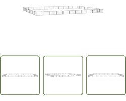 vidaXL Hondenverblijf - Hondenenkel - Hondenkennel 40 panelen 100x50 cm gepoedercoat staal zwart - Buitenspeelplek - Staalkennels - Zwarte Kennels