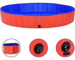 vidaXL - Hondenzwembad - inklapbaar - 120x30 - cm - PVC - rood