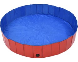 vidaXL - Hondenzwembad - inklapbaar - 160x30 - cm - PVC - rood