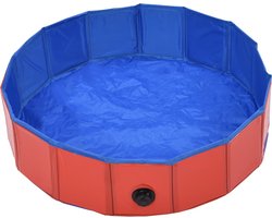 vidaXL - Hondenzwembad - inklapbaar - 80x20 - cm - PVC - rood