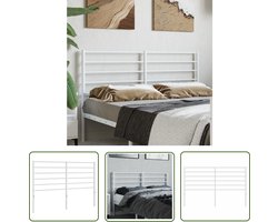 vidaXL Hoofd Bord - Hoofdbord - Hoofdbord metaal wit 120 cm - Beddecoratie - Slaapkamer Decoratie - Staal Hoofdbord
