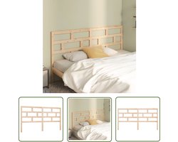 vidaXL Hoofd Bord - Houten Hoofdbord - Hoofdbord 206x4x100 cm massief grenenhout - Hoofdeinde - Klassieke Hoofdbord - Grenenhout Hoofdbord